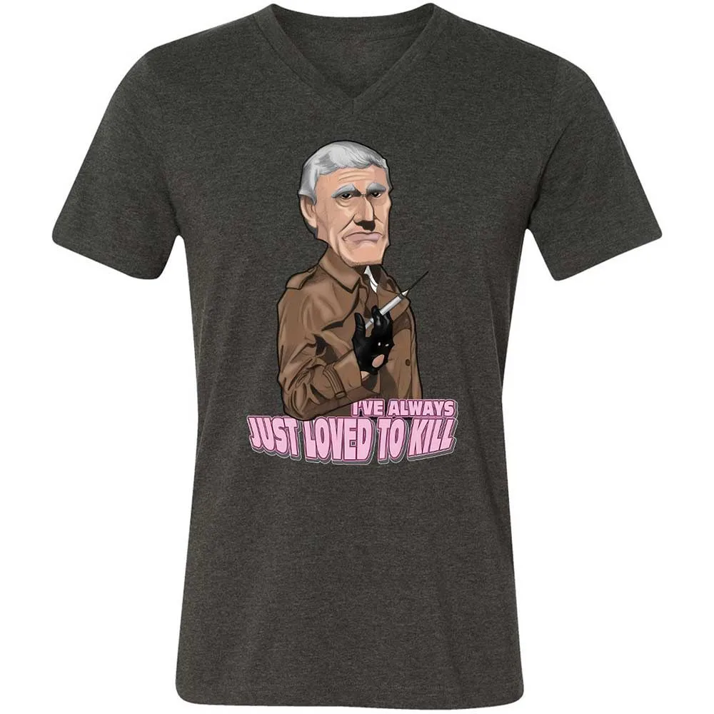 Unisex V-Neck T-Shirt - KF7LL57M - Dark Grey Heather - 8