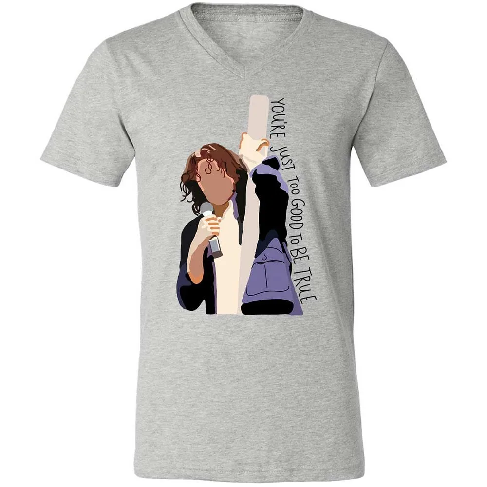 Unisex V-Neck T-Shirt - G9K2V2PQ - Athletic Heather - 2