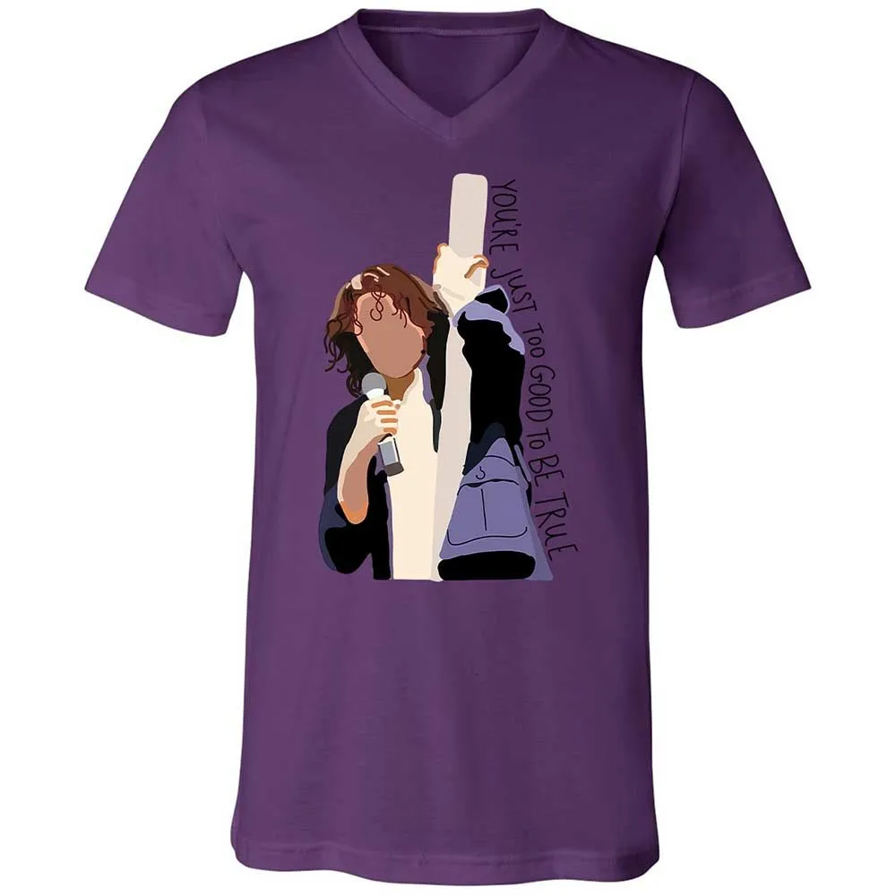 Unisex V-Neck T-Shirt - G9K2V2PQ - Team Purple - 10