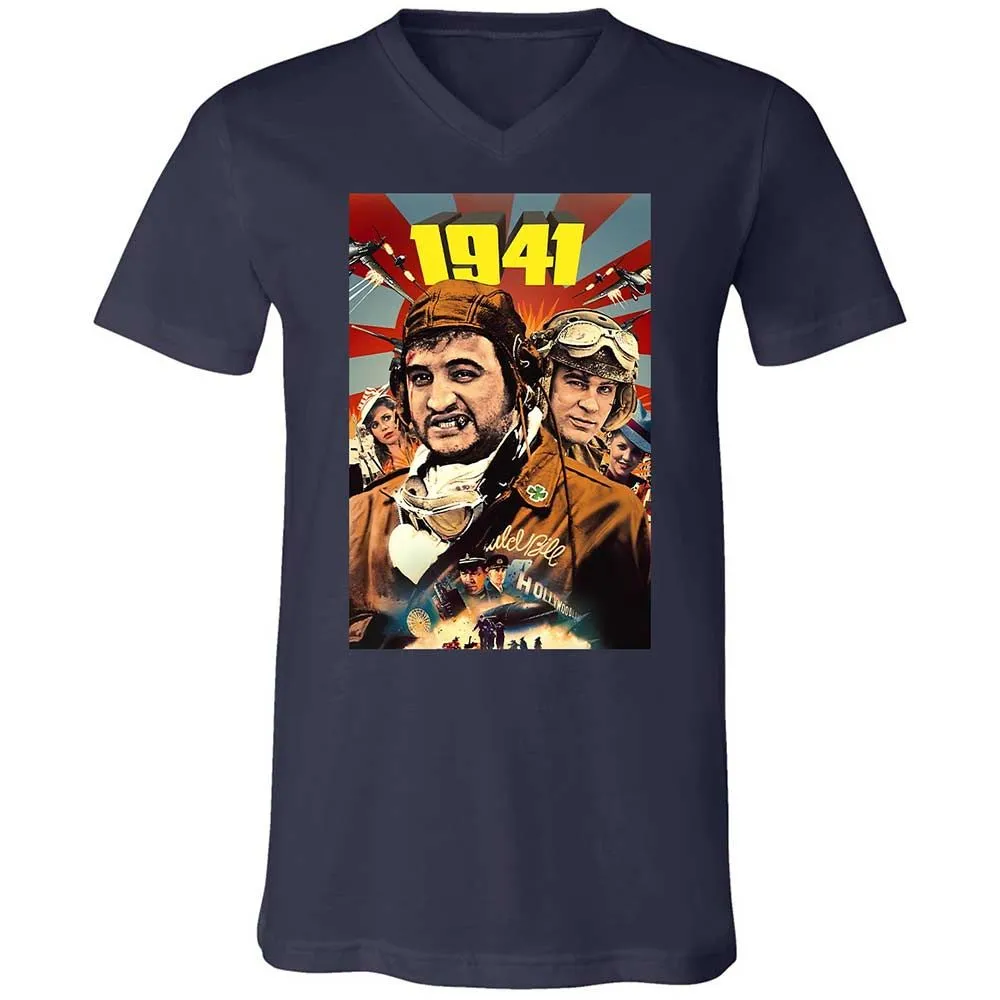Unisex V-Neck T-Shirt - MW2EC445 - Navy - 2