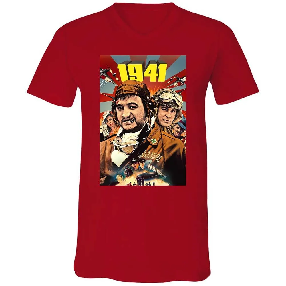 Unisex V-Neck T-Shirt - MW2EC445 - Red - 6