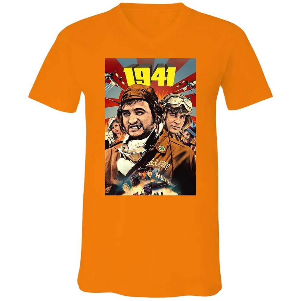 Unisex V-Neck T-Shirt - MW2EC445 - Orange - 12