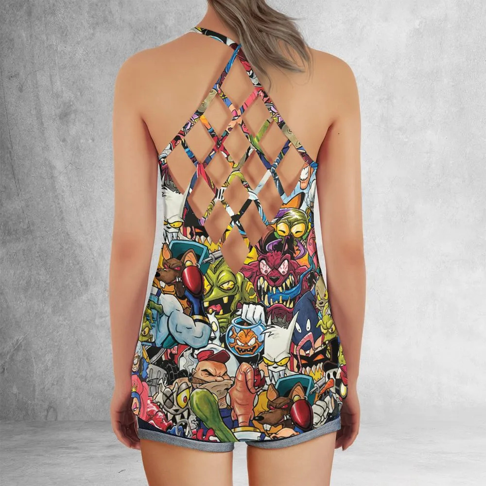 Criss Cross Tank Top - XTVG272C -  - 3