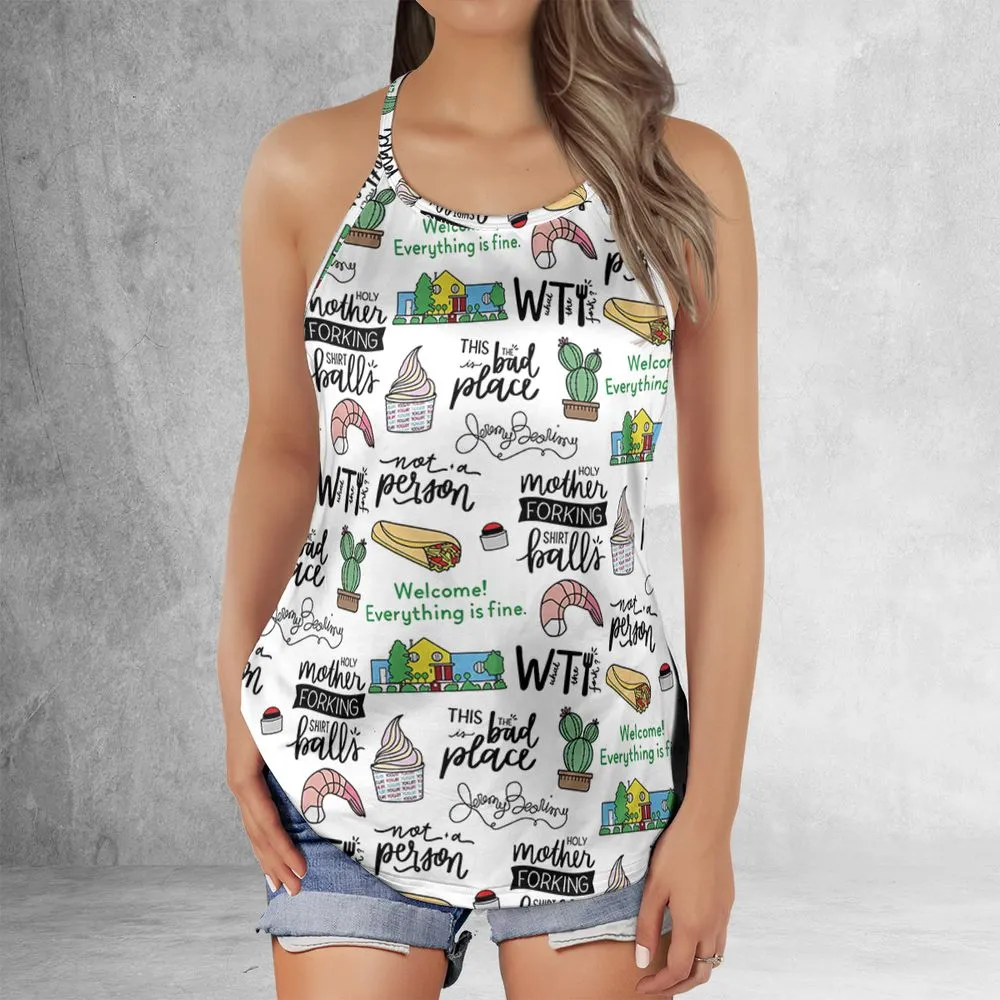 Criss Cross Tank Top - 8RFY157K -  - 2