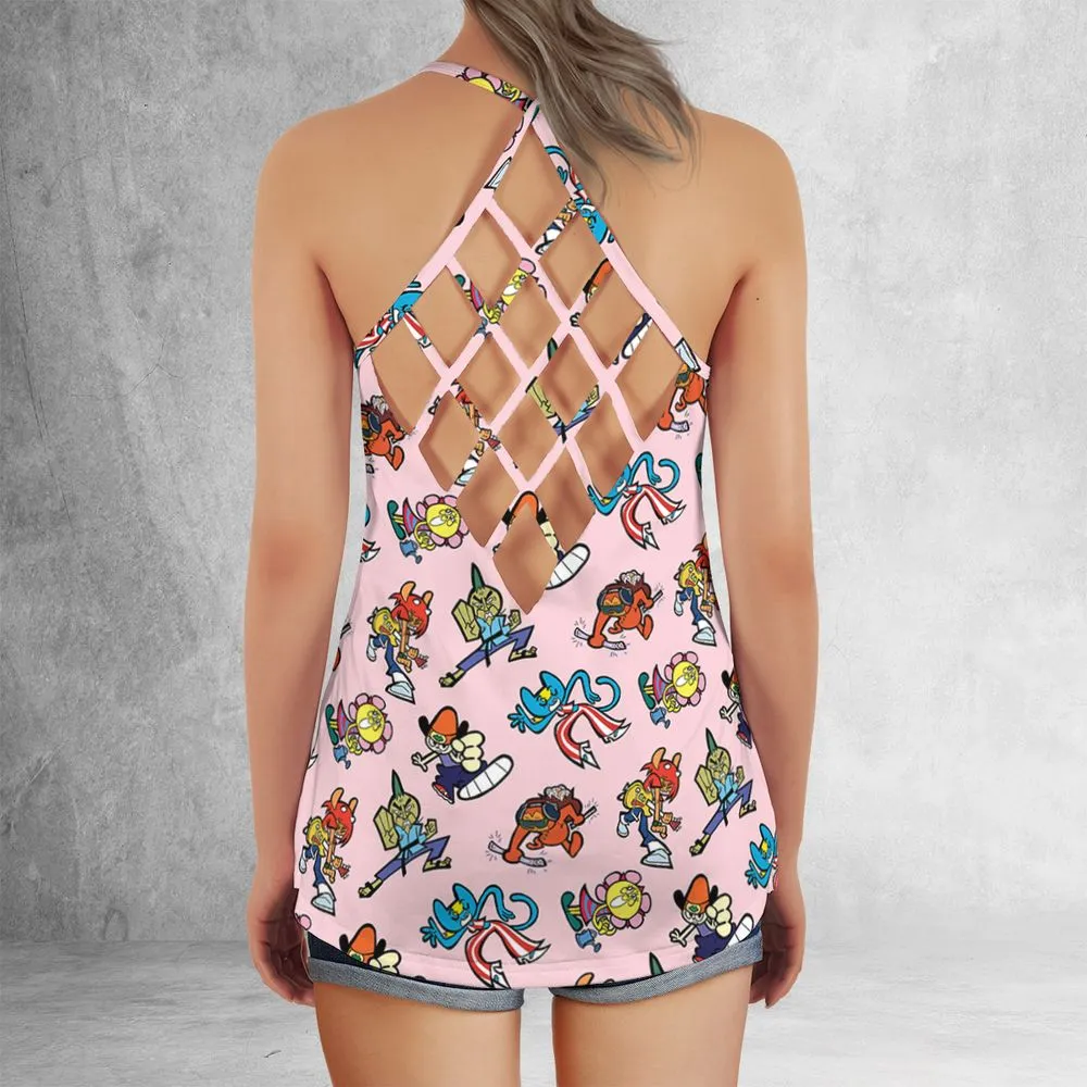 Criss Cross Tank Top - E66ACAZX -  - 3