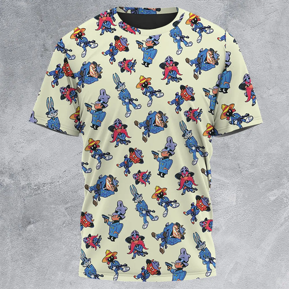 Gangster Toons Looney Tunes All-Over Print Unisex T-Shirt - 3