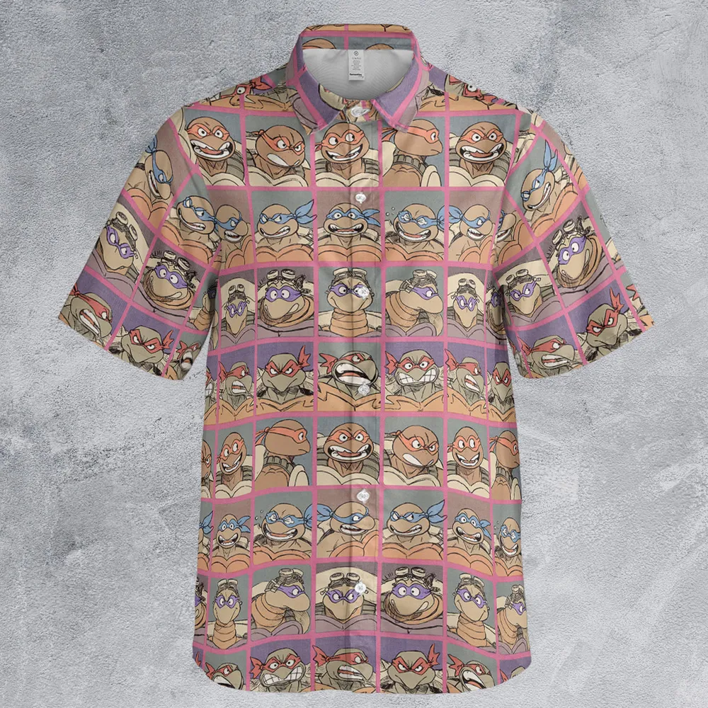 Turtle Faces TMNT Button Down Shirt - 2
