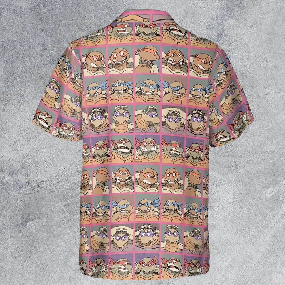 Turtle Faces TMNT Button Down Shirt - 3