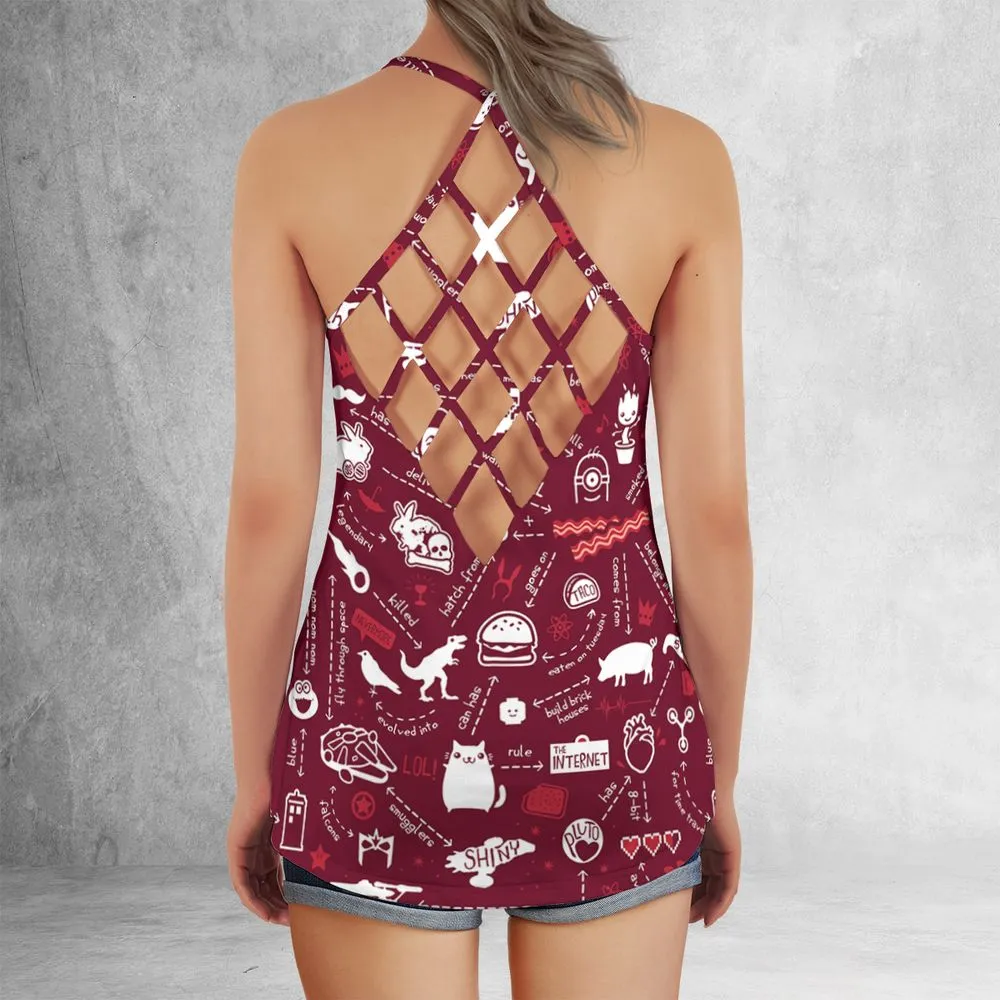 Criss Cross Tank Top - Y5ERDE1X -  - 3