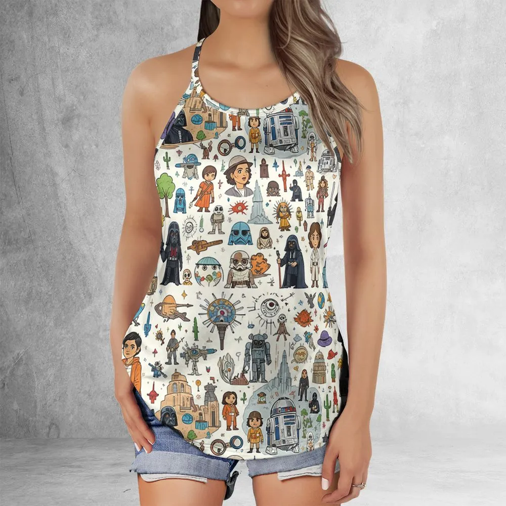 Criss Cross Tank Top - E41HM1XY -  - 2