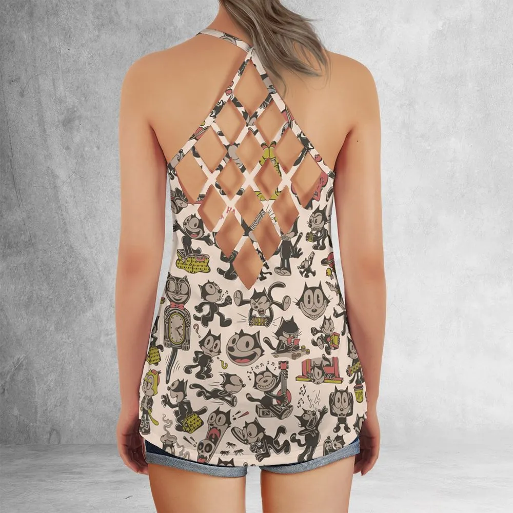Criss Cross Tank Top - UXEPR17S -  - 3