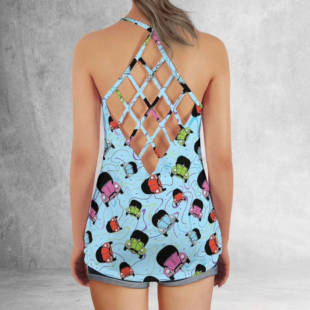 Criss Cross Tank Top - P46TD8ET -  - 3