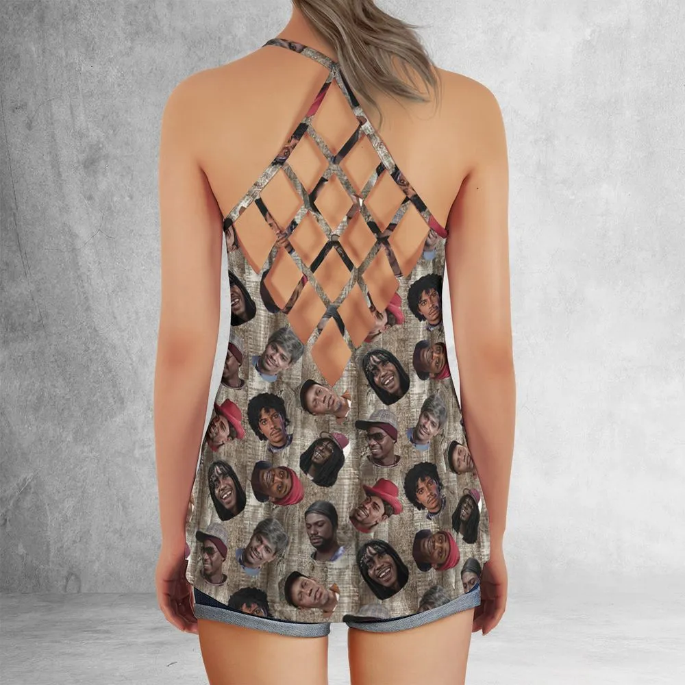 Criss Cross Tank Top - HYZQXTVA -  - 3