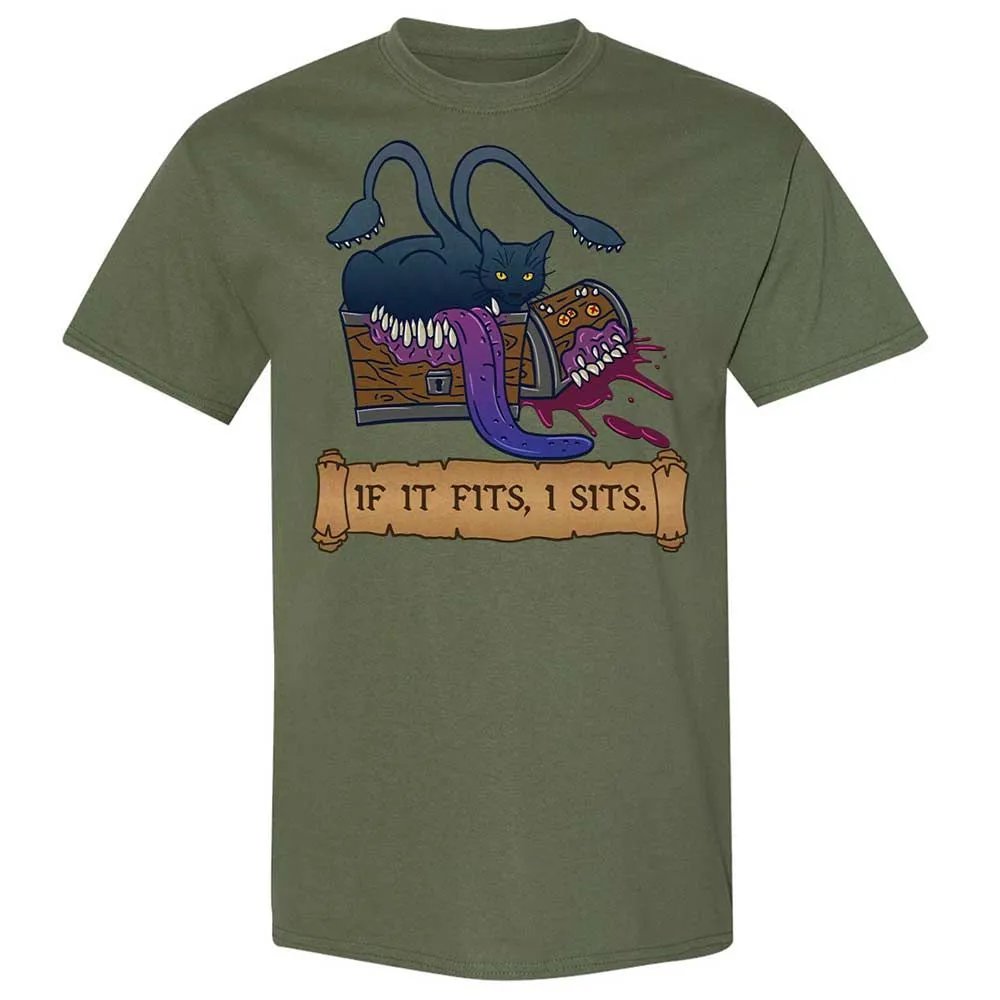 If It Fits I Sits Classic Unisex T-Shirt - Military Green - 11