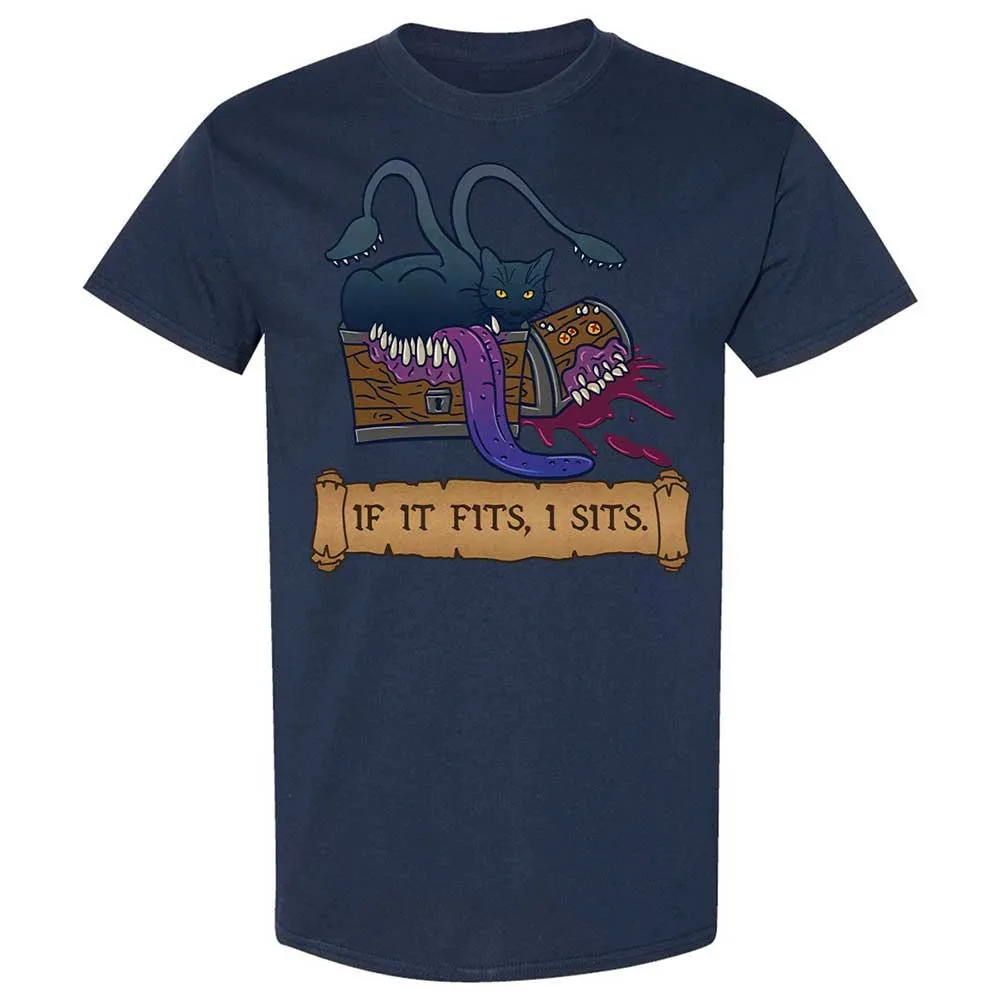 If It Fits I Sits Classic Unisex T-Shirt - Navy - 16