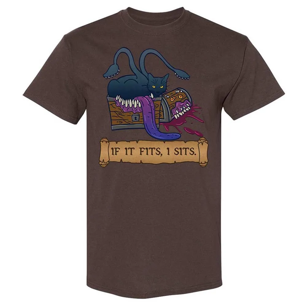 If It Fits I Sits Classic Unisex T-Shirt - Dark Chocolate - 20