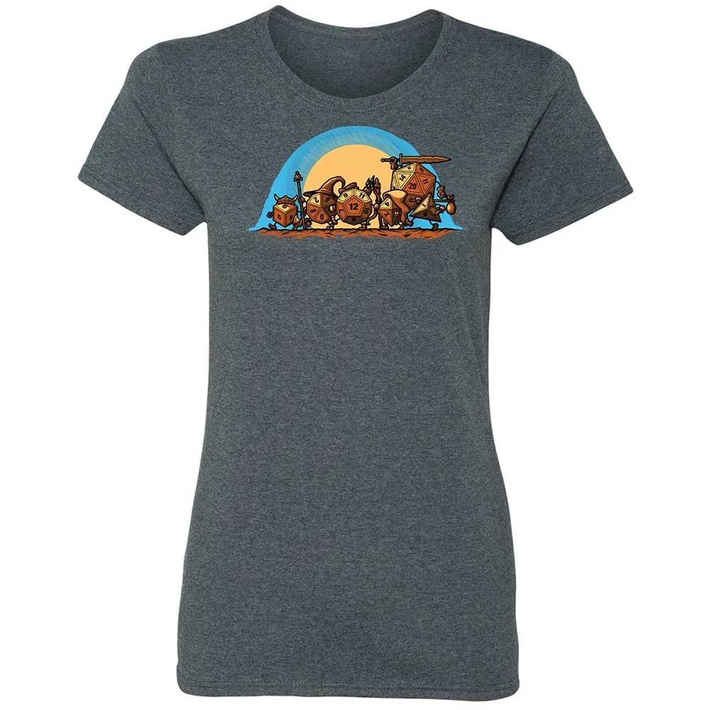 The Fellowship Of The Dice Women's T-Shirt - Dark Heather - 6
