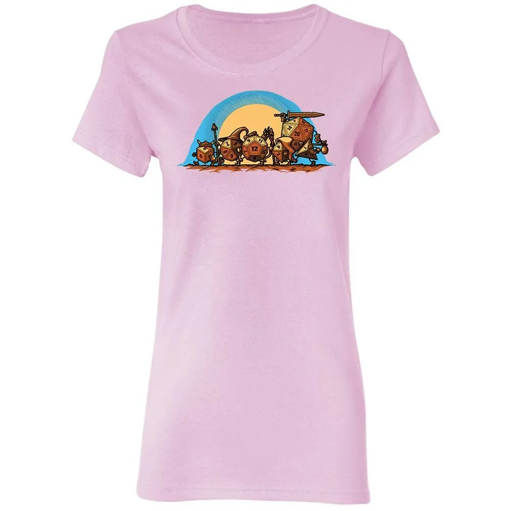 The Fellowship Of The Dice Women's T-Shirt - Light Pink - 8