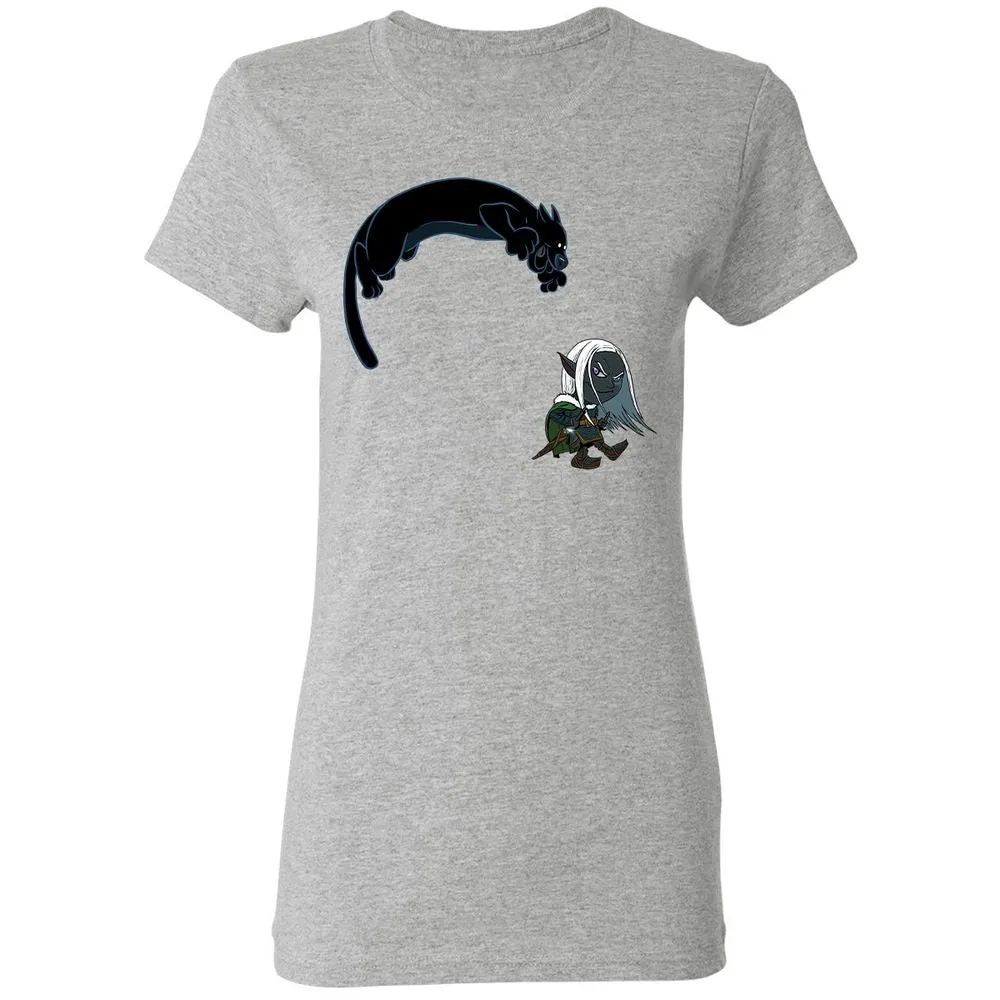 Drizzt and Guenhwyvar Women's T-Shirt - Sport Grey - 2