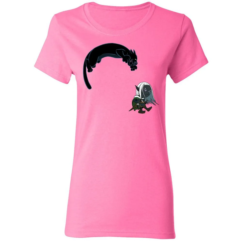 Drizzt and Guenhwyvar Women's T-Shirt - Azalea - 4