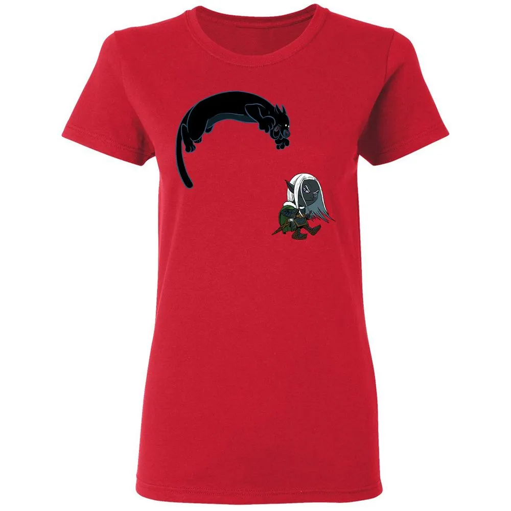 Drizzt and Guenhwyvar Women's T-Shirt - Red - 9