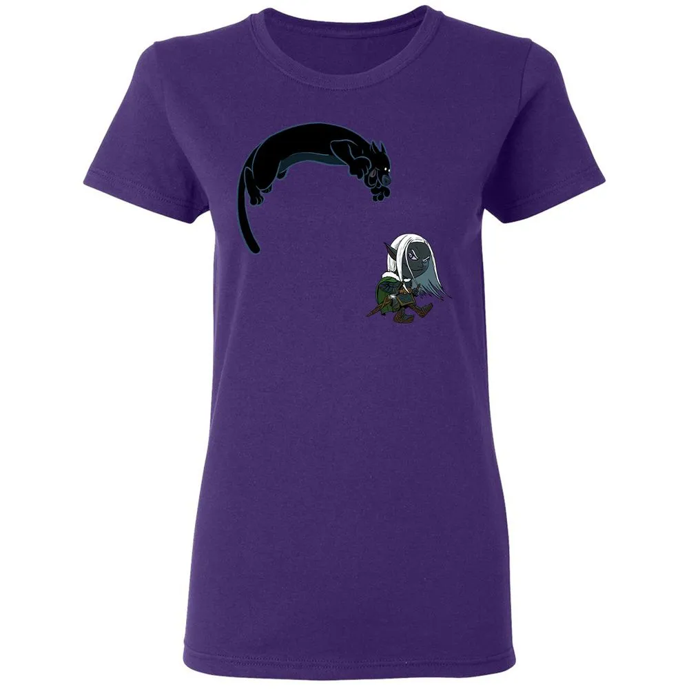 Drizzt and Guenhwyvar Women's T-Shirt - Purple - 11