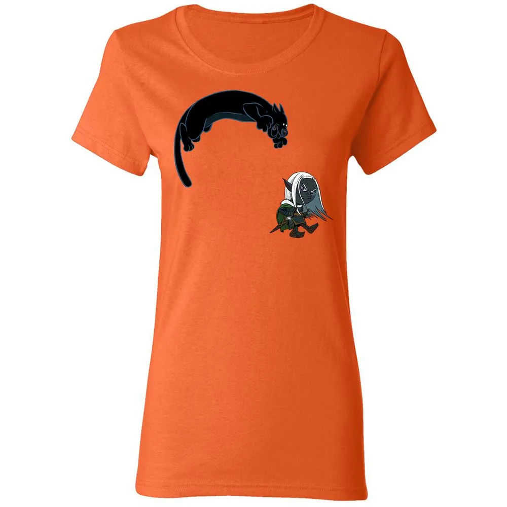Drizzt and Guenhwyvar Women's T-Shirt - Orange - 12