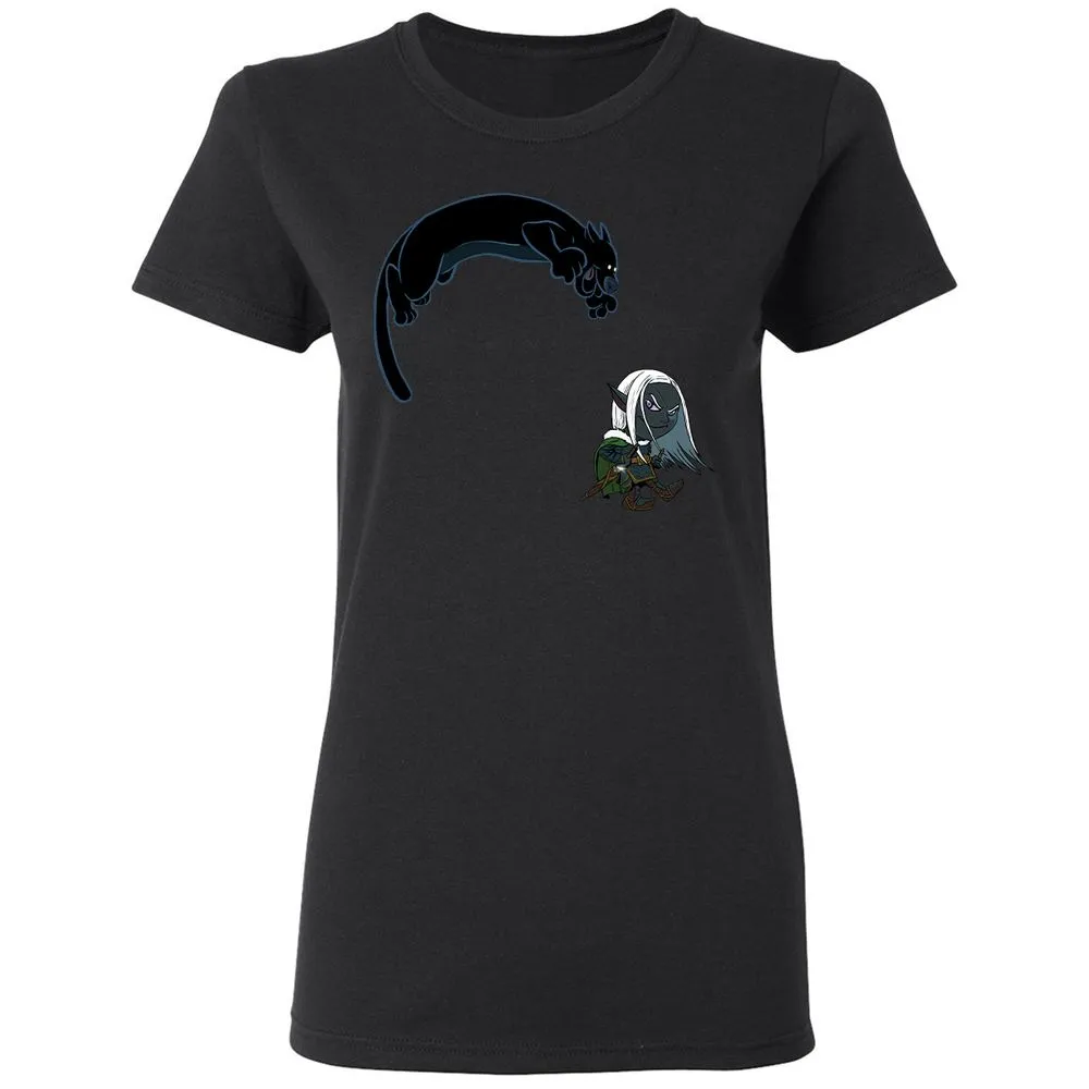Drizzt and Guenhwyvar Women's T-Shirt - Black - 13