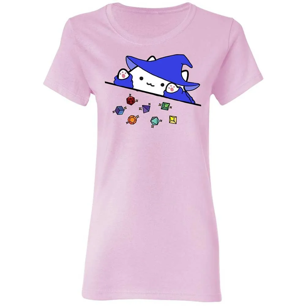 Cat Throws Dices Women's T-Shirt - Light Pink - 3