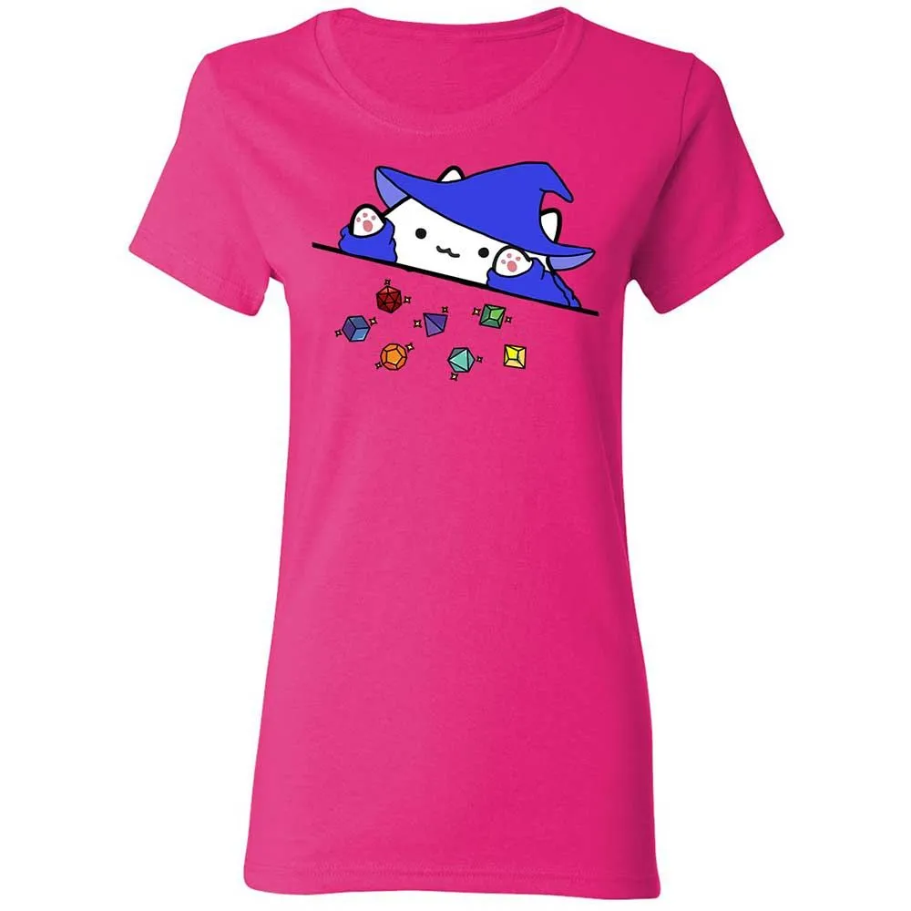 Cat Throws Dices Women's T-Shirt - Heliconia - 5