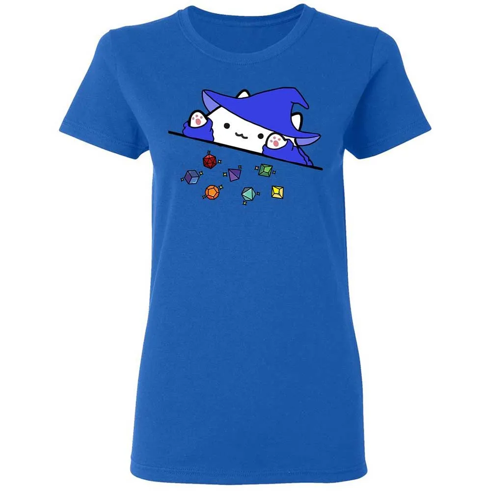 Cat Throws Dices Women's T-Shirt - Royal - 10