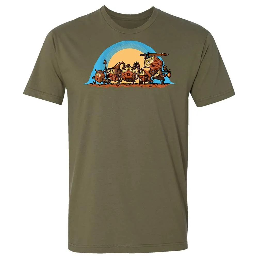 The Fellowship Of The Dice Premium Unisex T-Shirt - Military Green - 8
