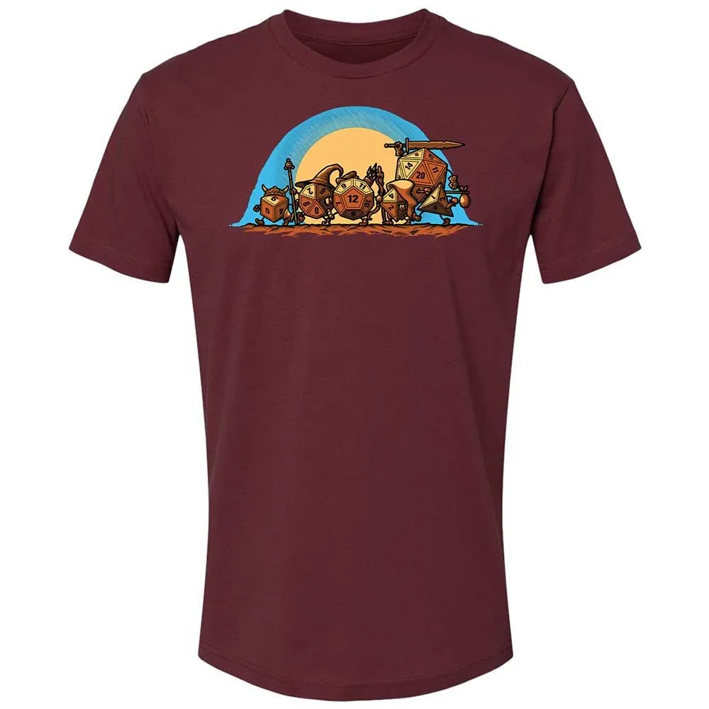The Fellowship Of The Dice Premium Unisex T-Shirt - Maroon - 10