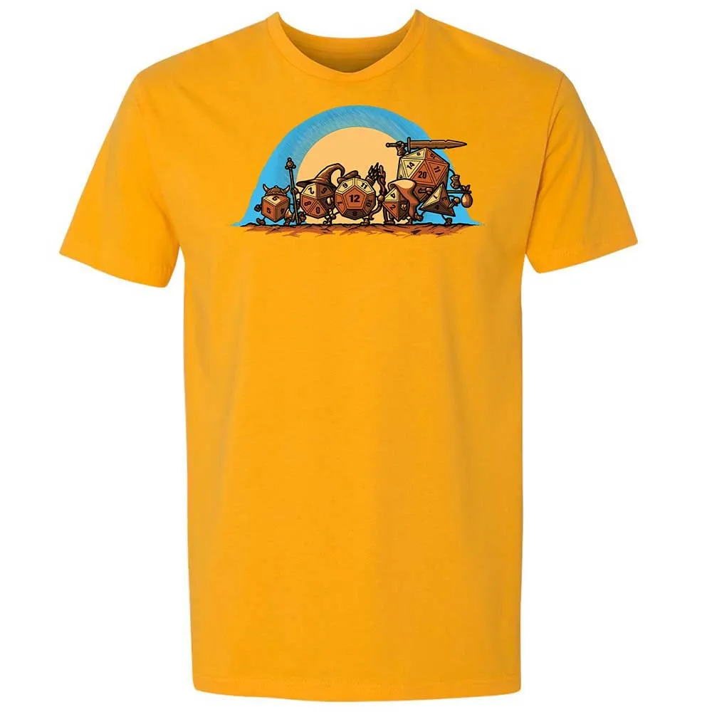 The Fellowship Of The Dice Premium Unisex T-Shirt - Gold - 18