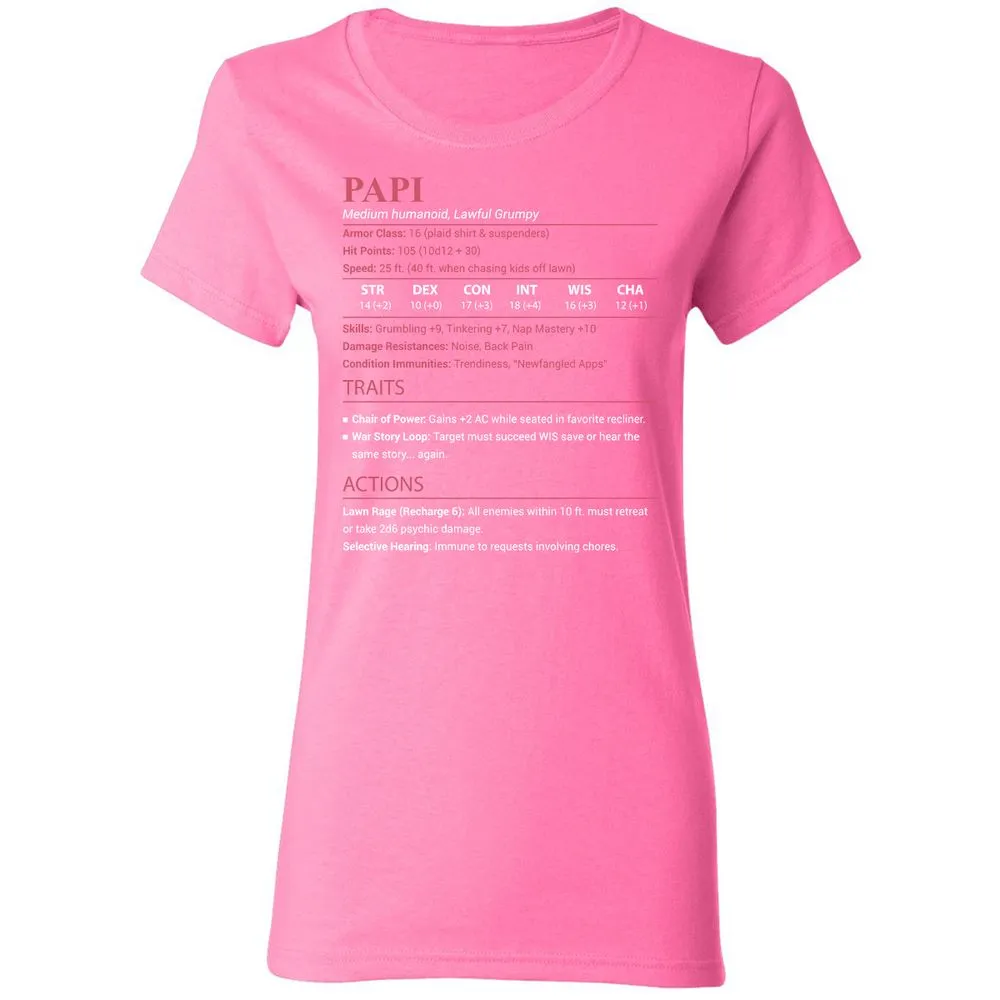 Papi Stats Women's T-Shirt - Azalea - 11