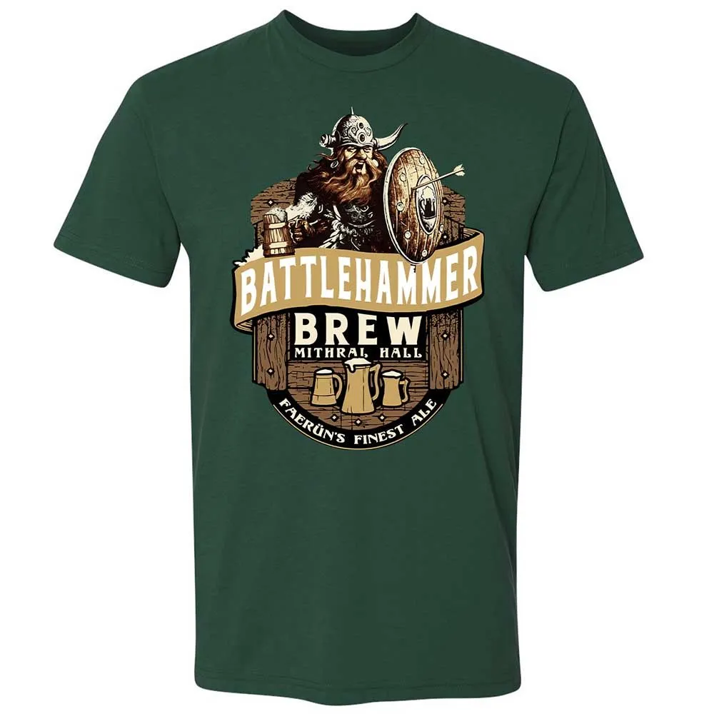 Battlehammer Brew Premium Unisex T-Shirt - Forest Green - 3