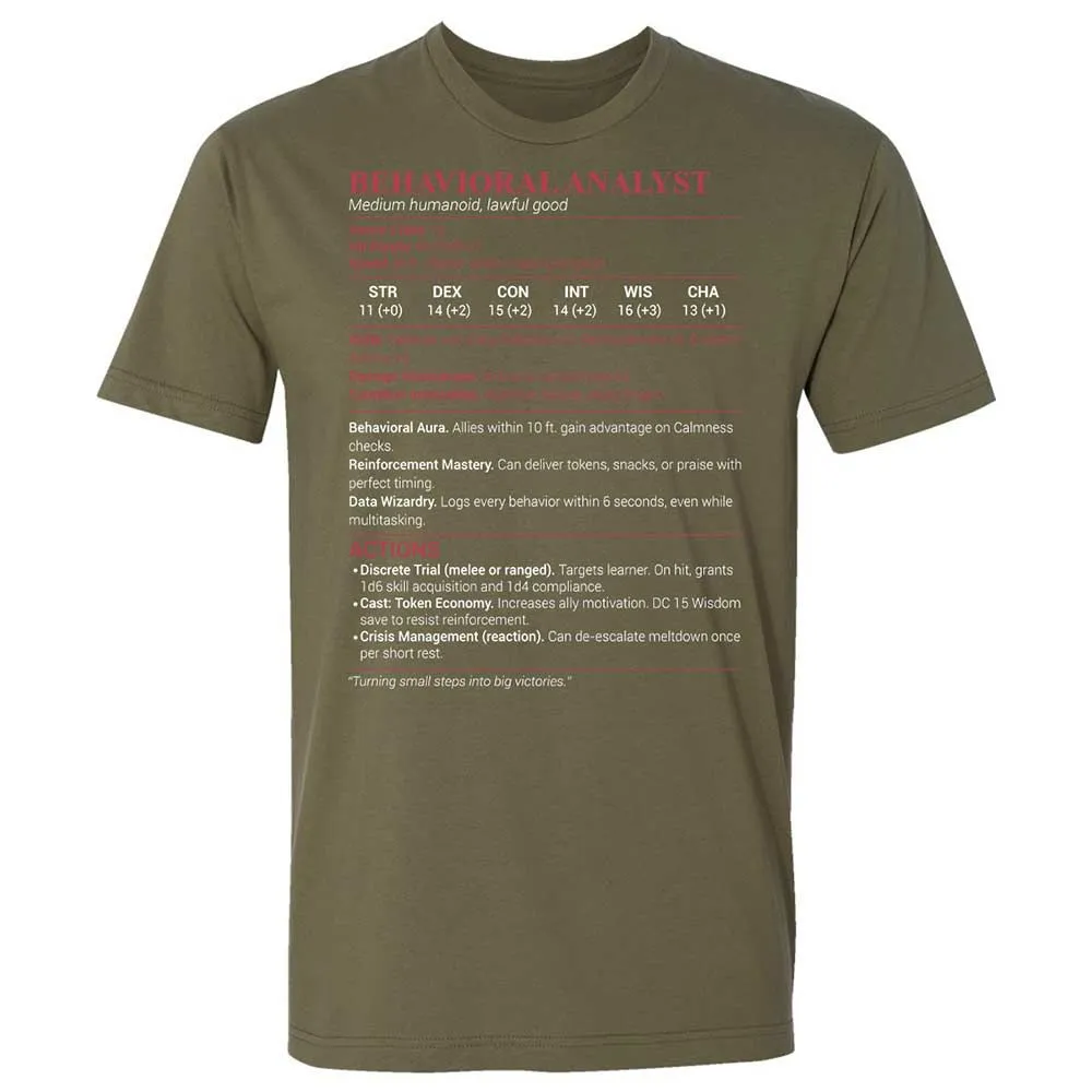 Behavioral Analyst - Military Green - 8