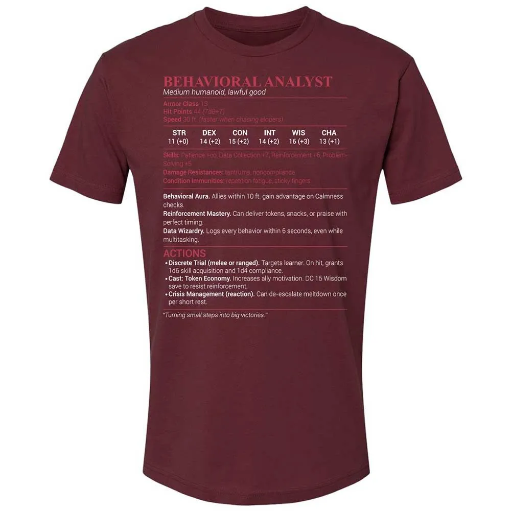 Behavioral Analyst - Maroon - 10