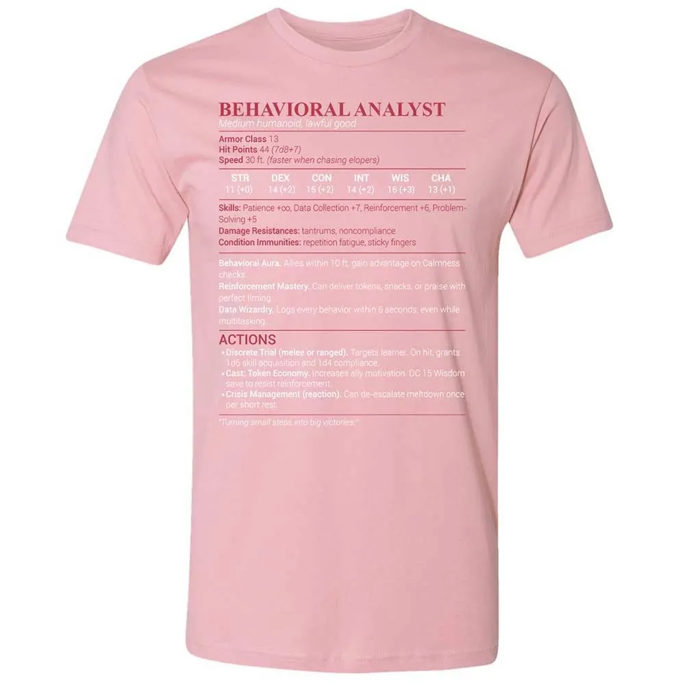 Behavioral Analyst - Light Pink - 16
