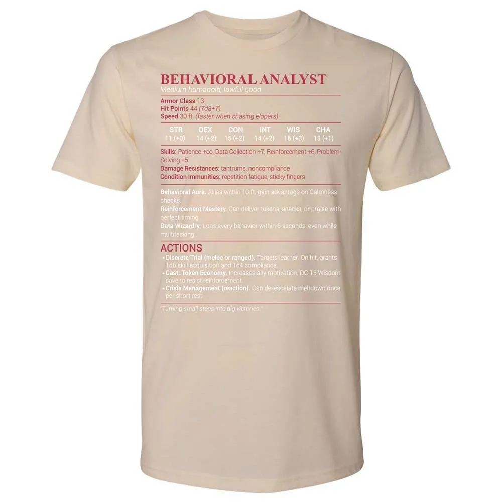 Behavioral Analyst - Cream - 20