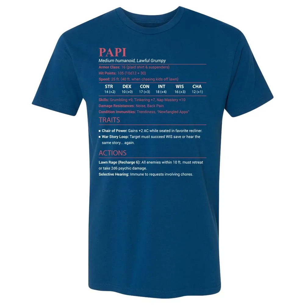 Papi Stats Premium Unisex T-Shirt - Cool Blue - 5