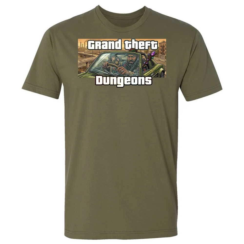 Grand Theft Dungeons Premium Unisex T-Shirt - Military Green - 8