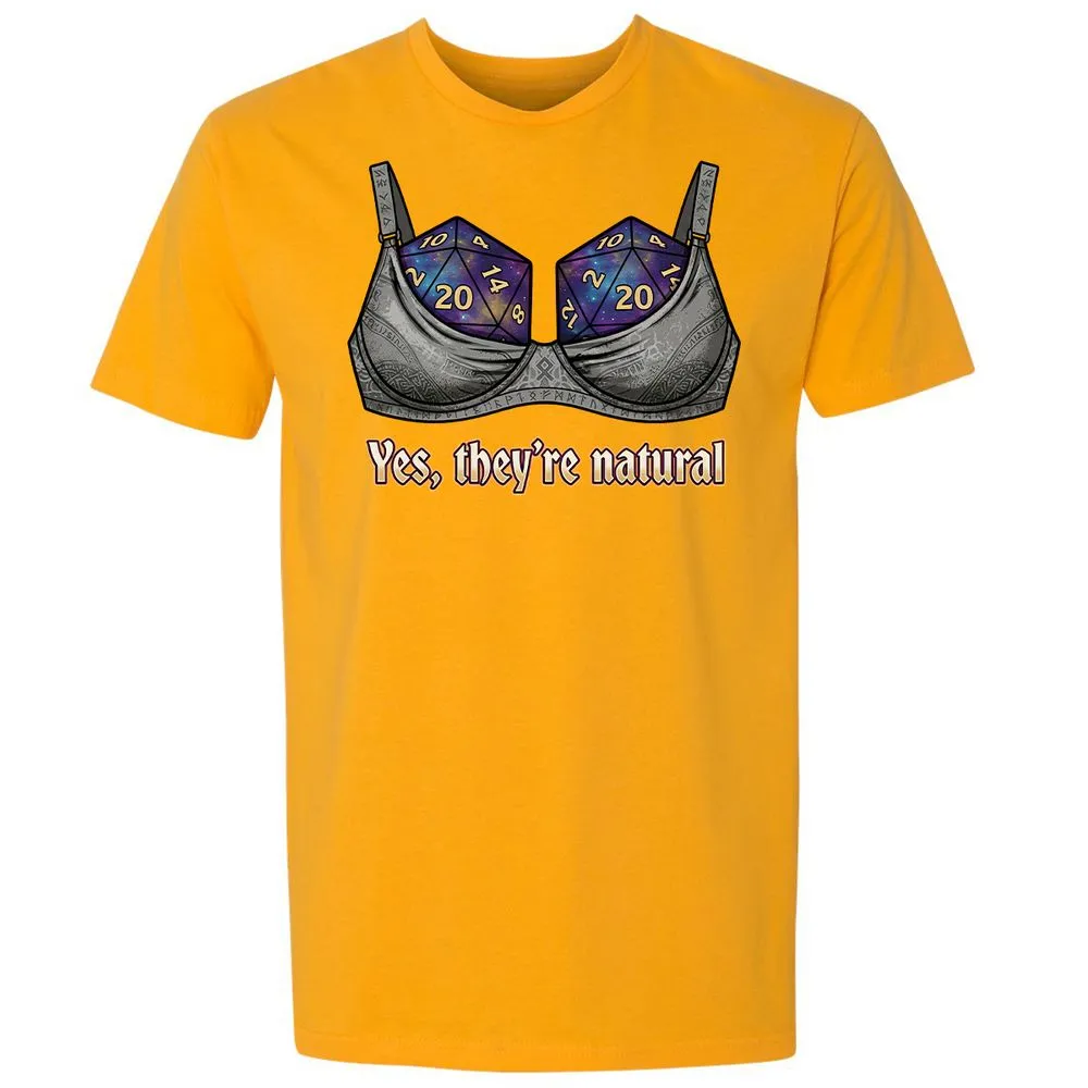 They Are Natural Nat20 Premium Unisex T-Shirt - Gold - 18