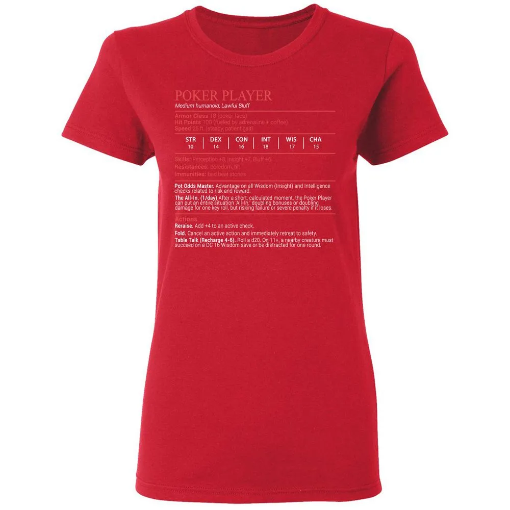 Poker Player Stats Block - Red - 9