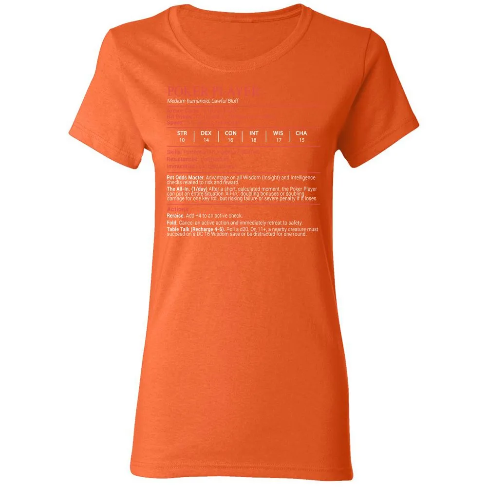 Poker Player Stats Block - Orange - 12