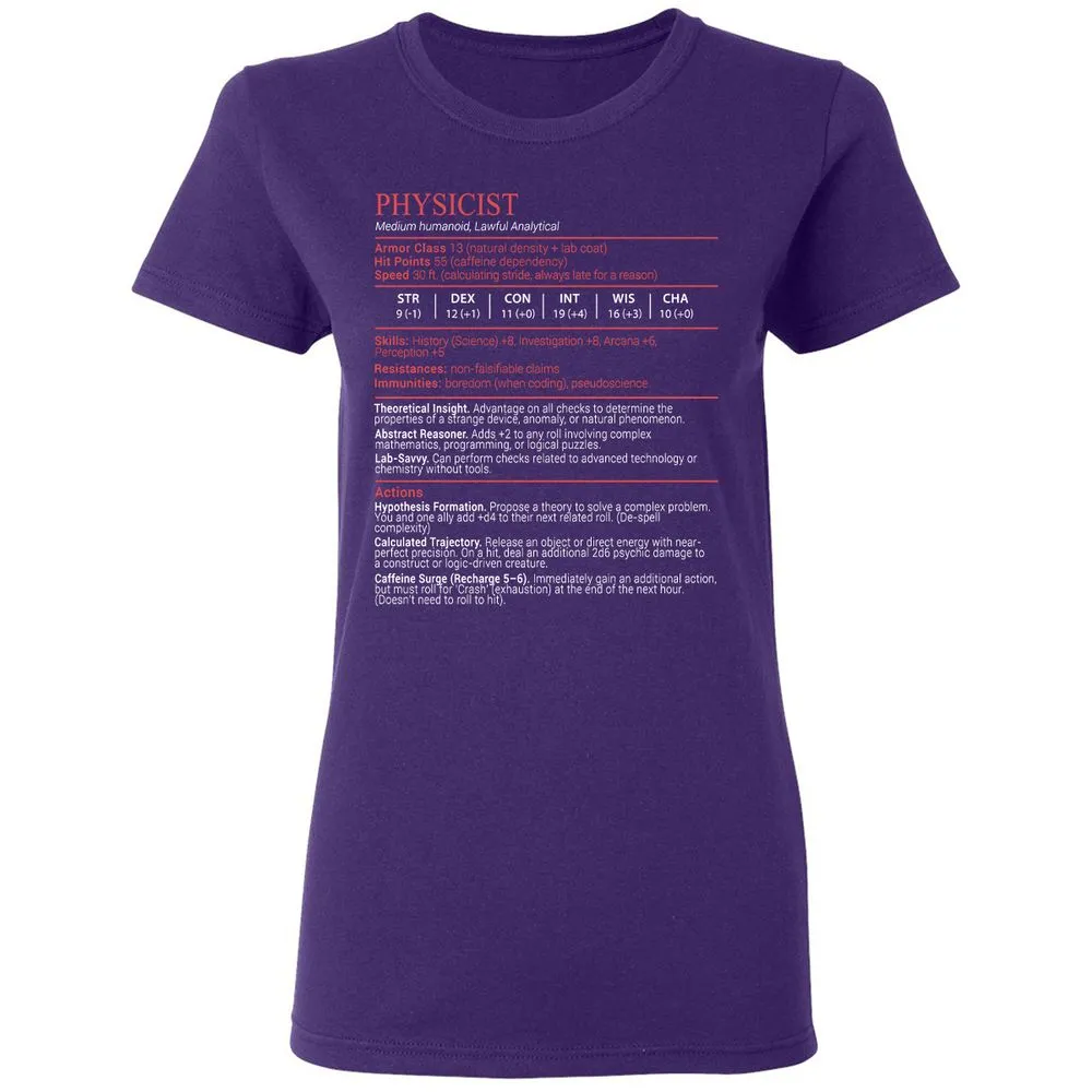 Physicist Stats Block - Purple - 10