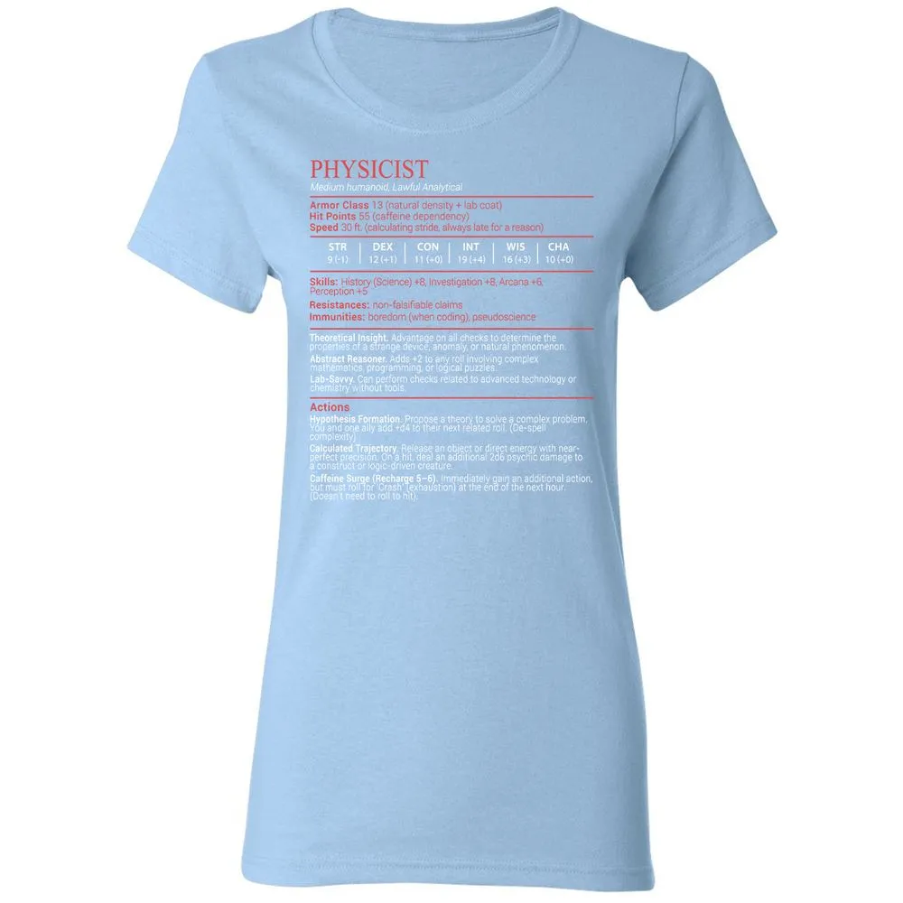 Physicist Stats Block - Light Blue - 13