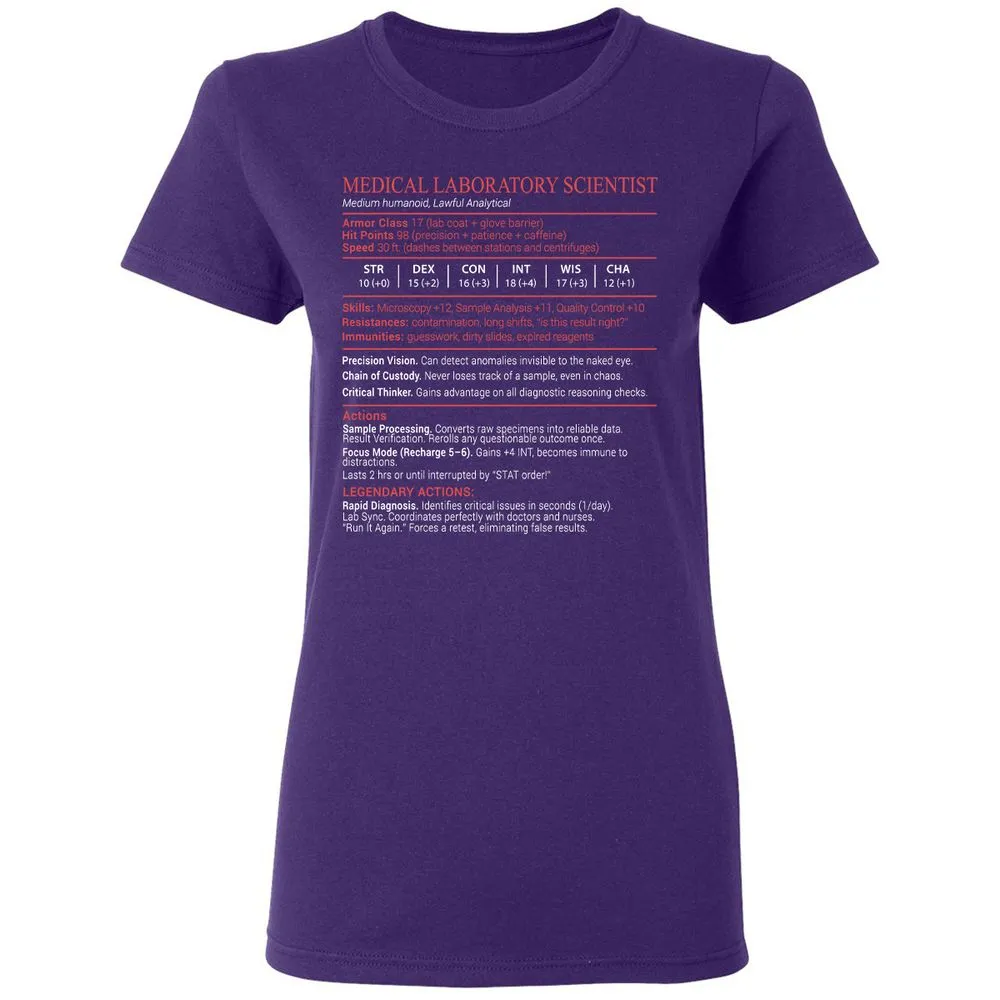 Medical Laboratory Scientist Stats Block - Purple - 10
