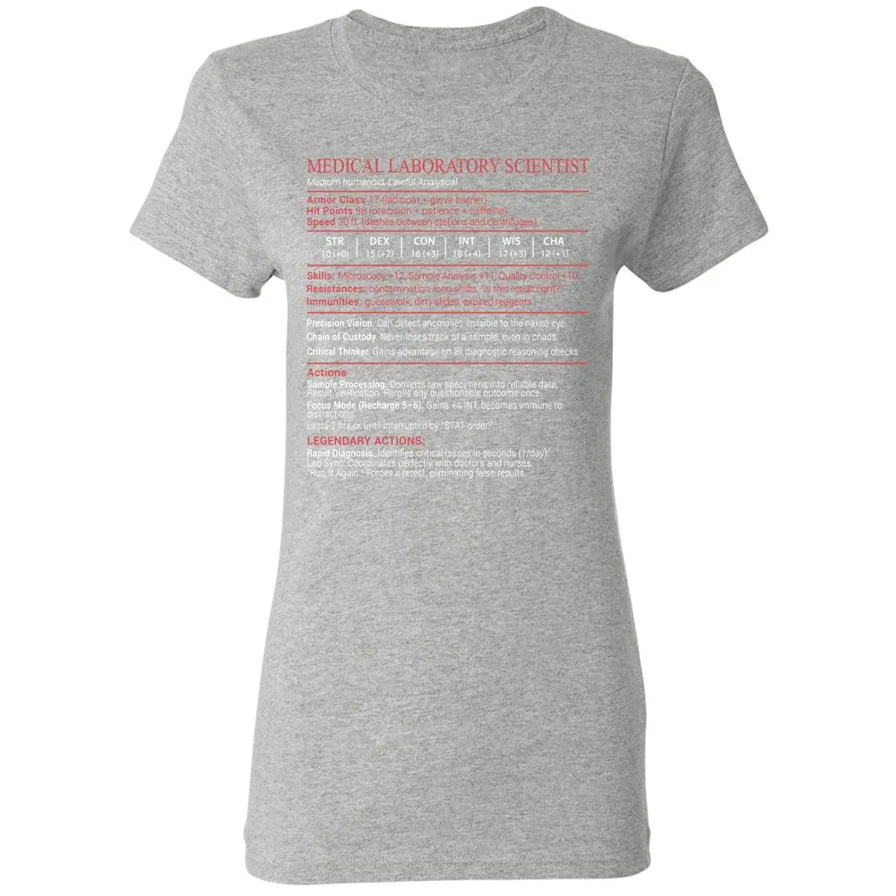 Medical Laboratory Scientist Stats Block - Sport Grey - 14