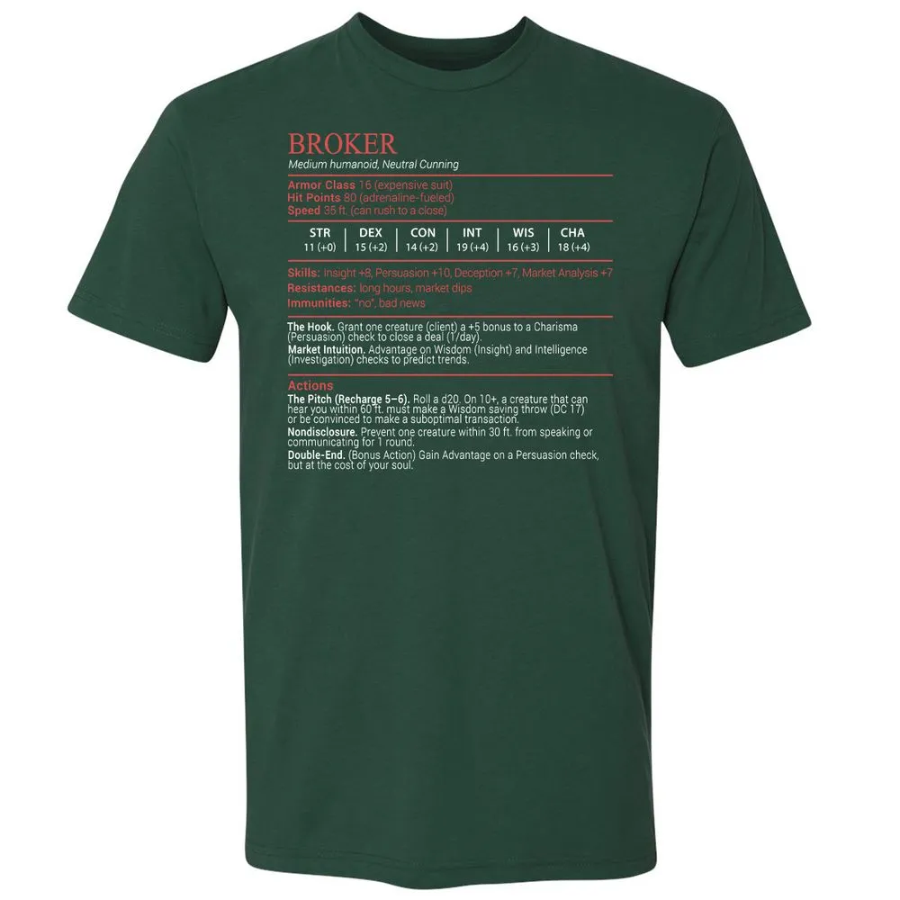 Broker Stats Block - Forest Green - 3
